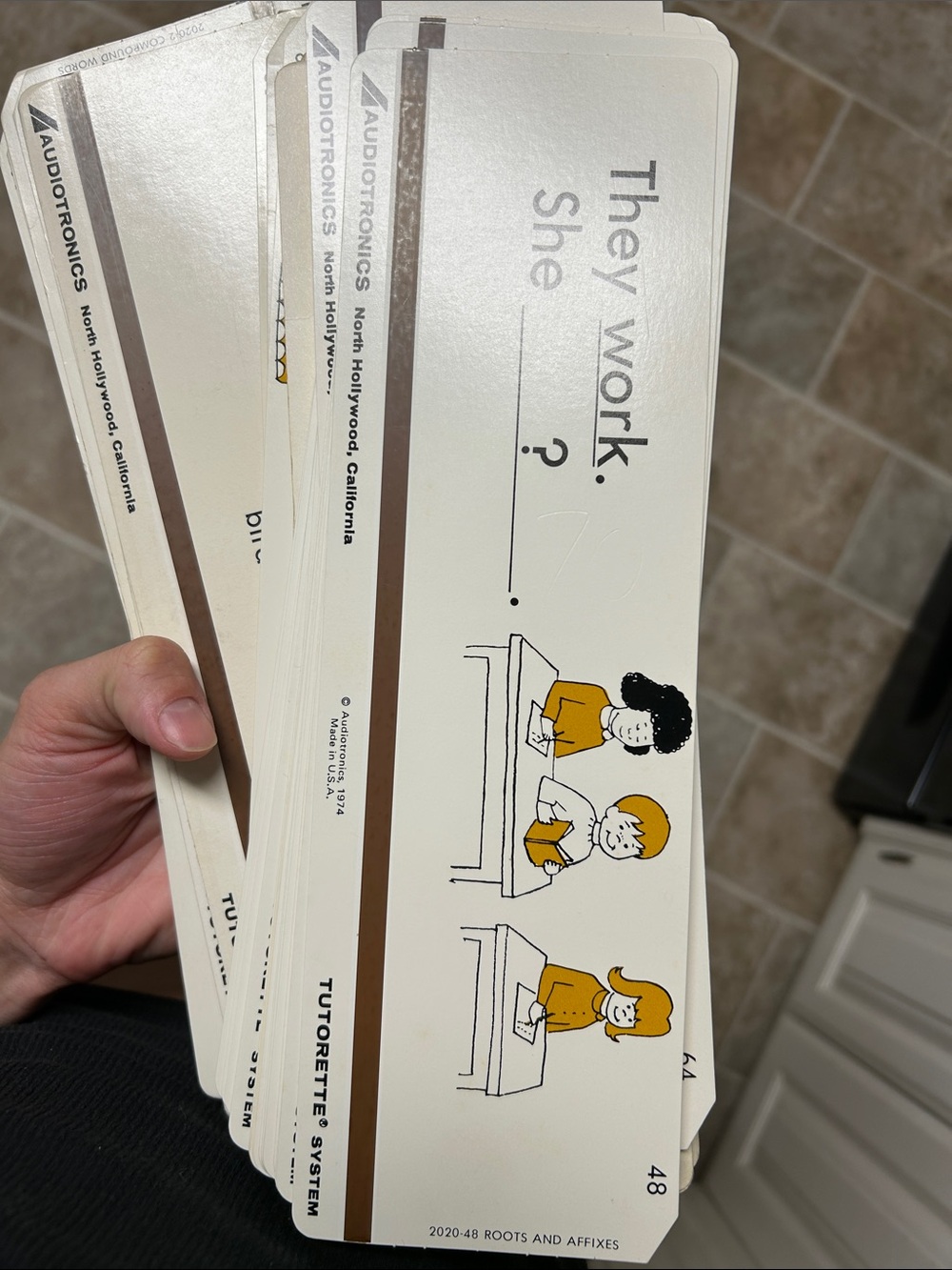 Tutorette System Flash Cards — Cream and Brown